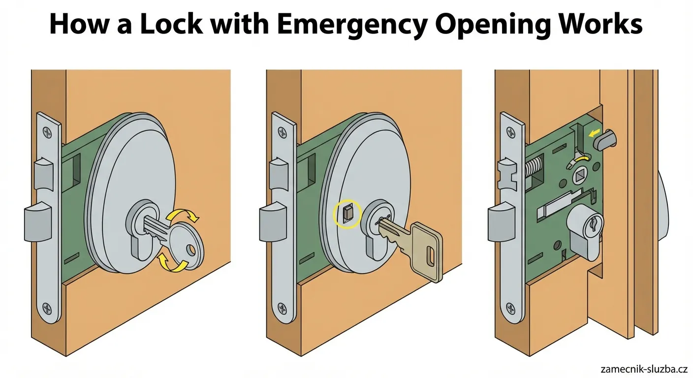 Jak funguje zámek s nouzovým otevíráním