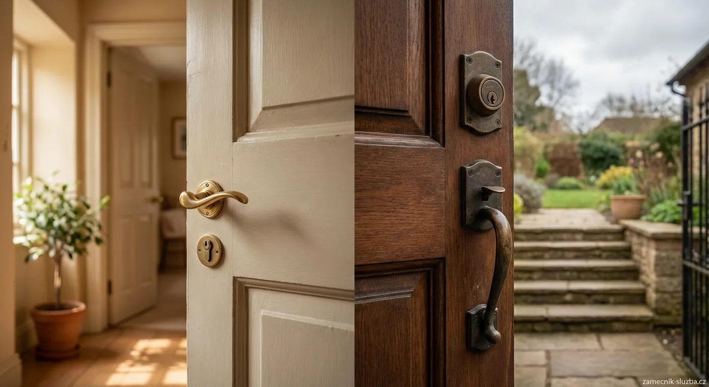 Rozdíly mezi interiérovým a exteriérovým kováním