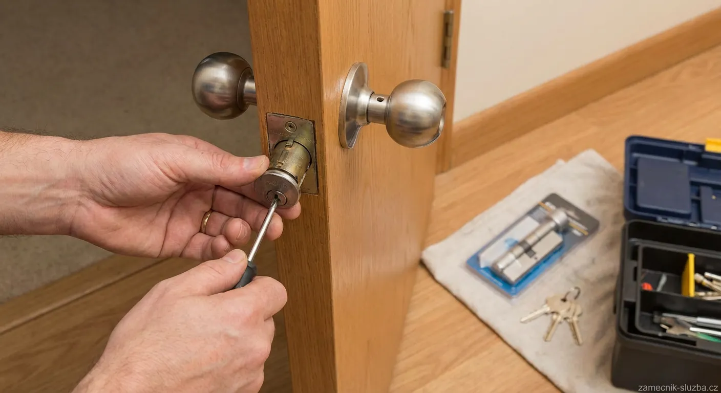 Výměna zámku u dveří s kováním koule-koule: Návod