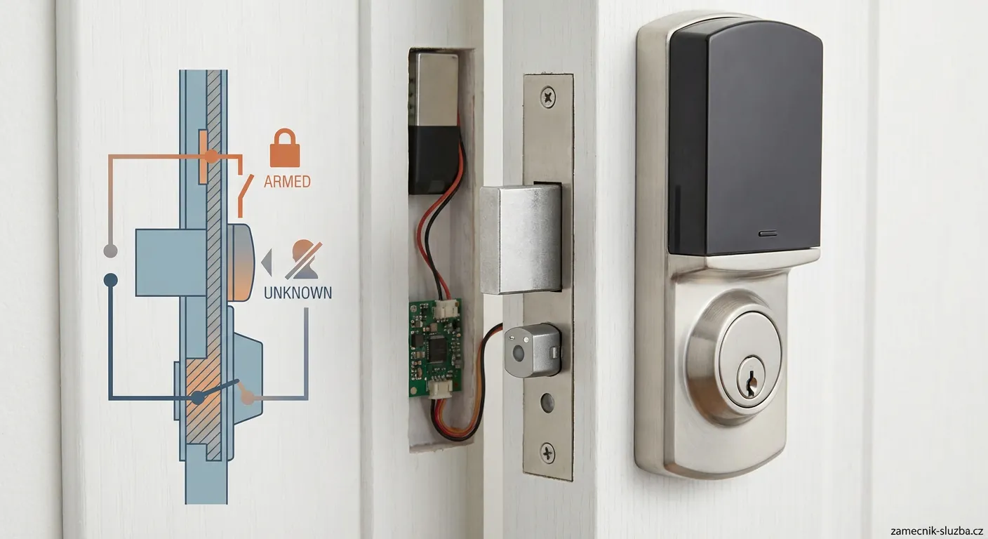 Jak funguje zámek s detekcí otevřených dveří